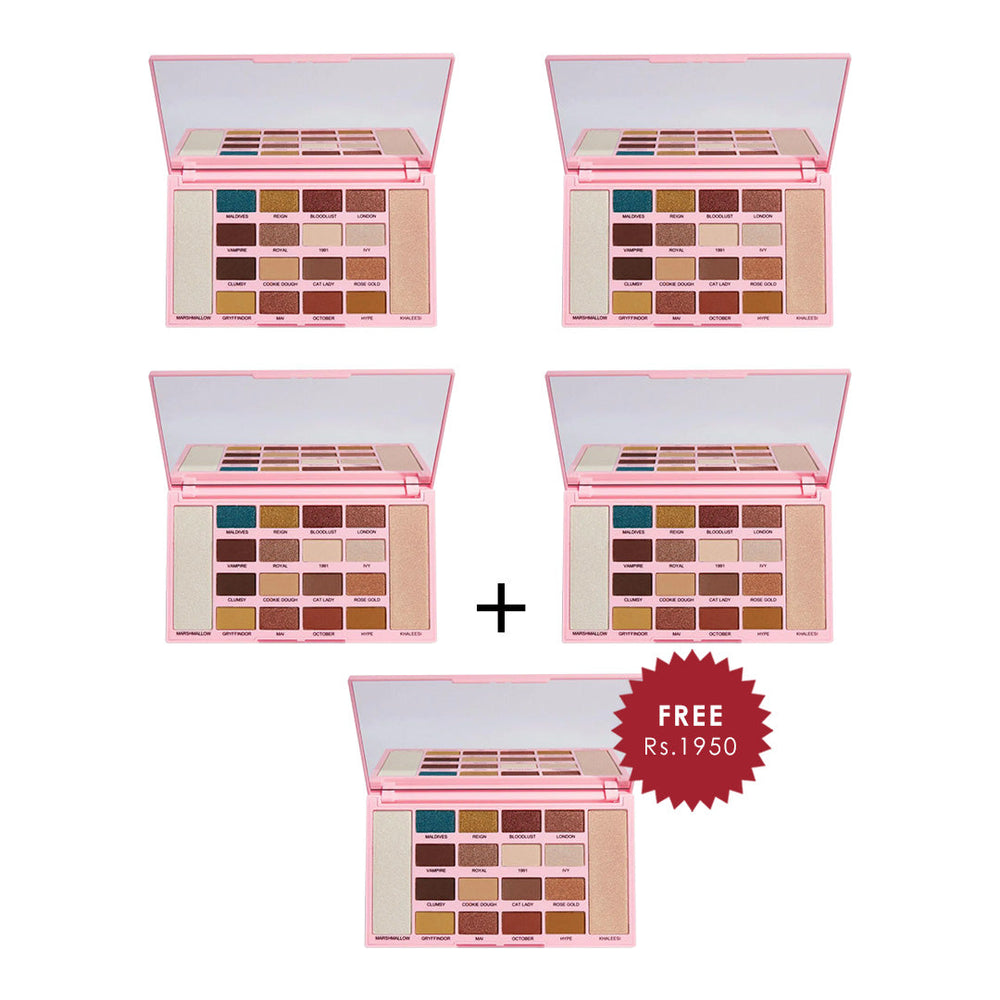 Revolution X Kisu Eyeshadow Palette 4pc Set + 1 Full Size Product Worth 25% Value Free