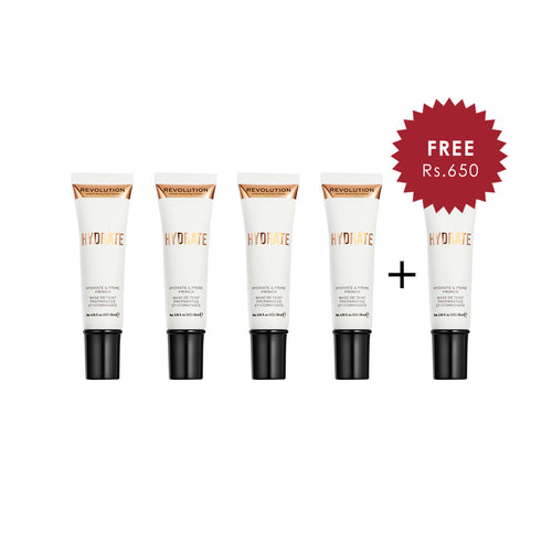 Revolution Hydrate Primer 4pc Set + 1 Full Size Product Worth 25% Value Free