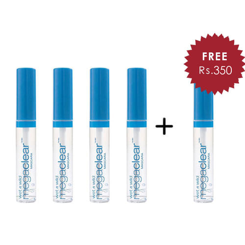 Wet N Wild Mega Clear Mascara - Clear 4pc Set + 1 Full Size Product Worth 25% Value Free