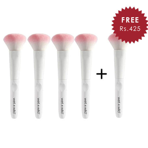 Wet N Wild Powder Brush 4pc Set + 1 Full Size Product Worth 25% Value Free