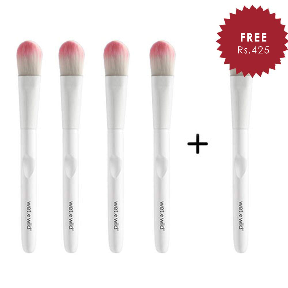 Wet N Wild Foundation Brush 4pc Set + 1 Full Size Product Worth 25% Value Free