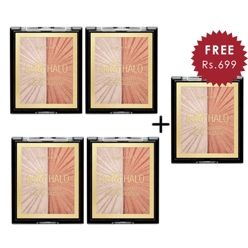 Wet N Wild Mega Glo Blushlighter - Highlight Bling 4pc Set + 1 Full Size Product Worth 25% Value Free