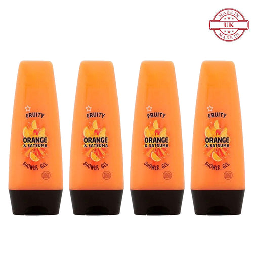 Superdrug Fruity Orange and Satsuma Shower Gel 250ml 4Pcs Set