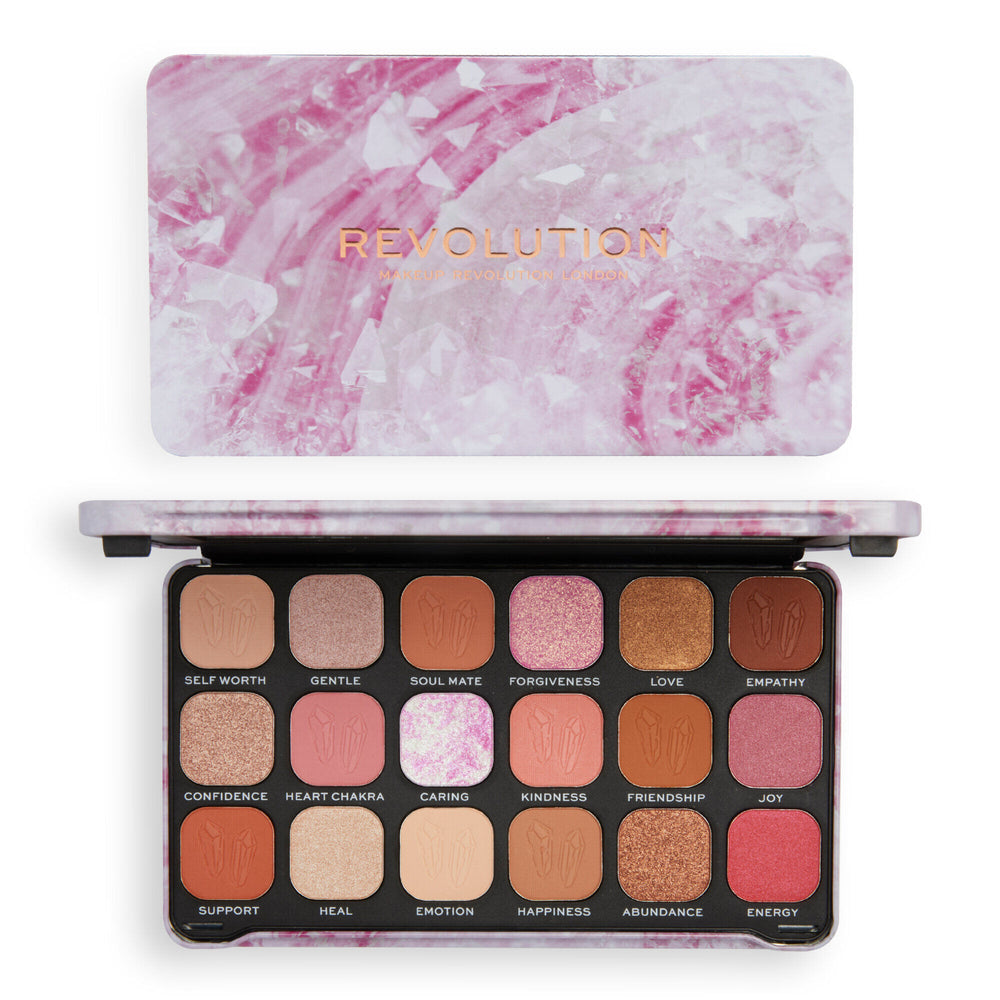 Makeup Revolution Crystal Aura Forever Flawless Shadow Palette Rose Quartz 4pc Set + 1 Full Size Product Worth 25% Value Free