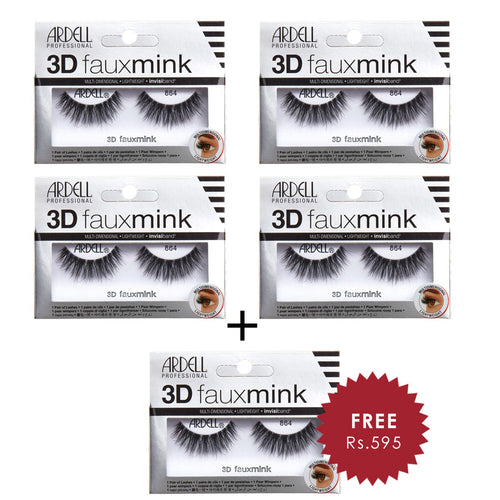 Ardell 3D Faux Mink 864 4pc Set + 1 Full Size Product Worth 25% Value Free