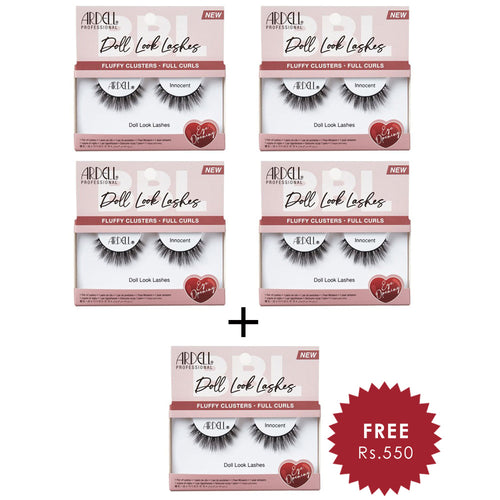 Ardell Doll Look Lashes Innocent 4pc Set + 1 Full Size Product Worth 25% Value Free