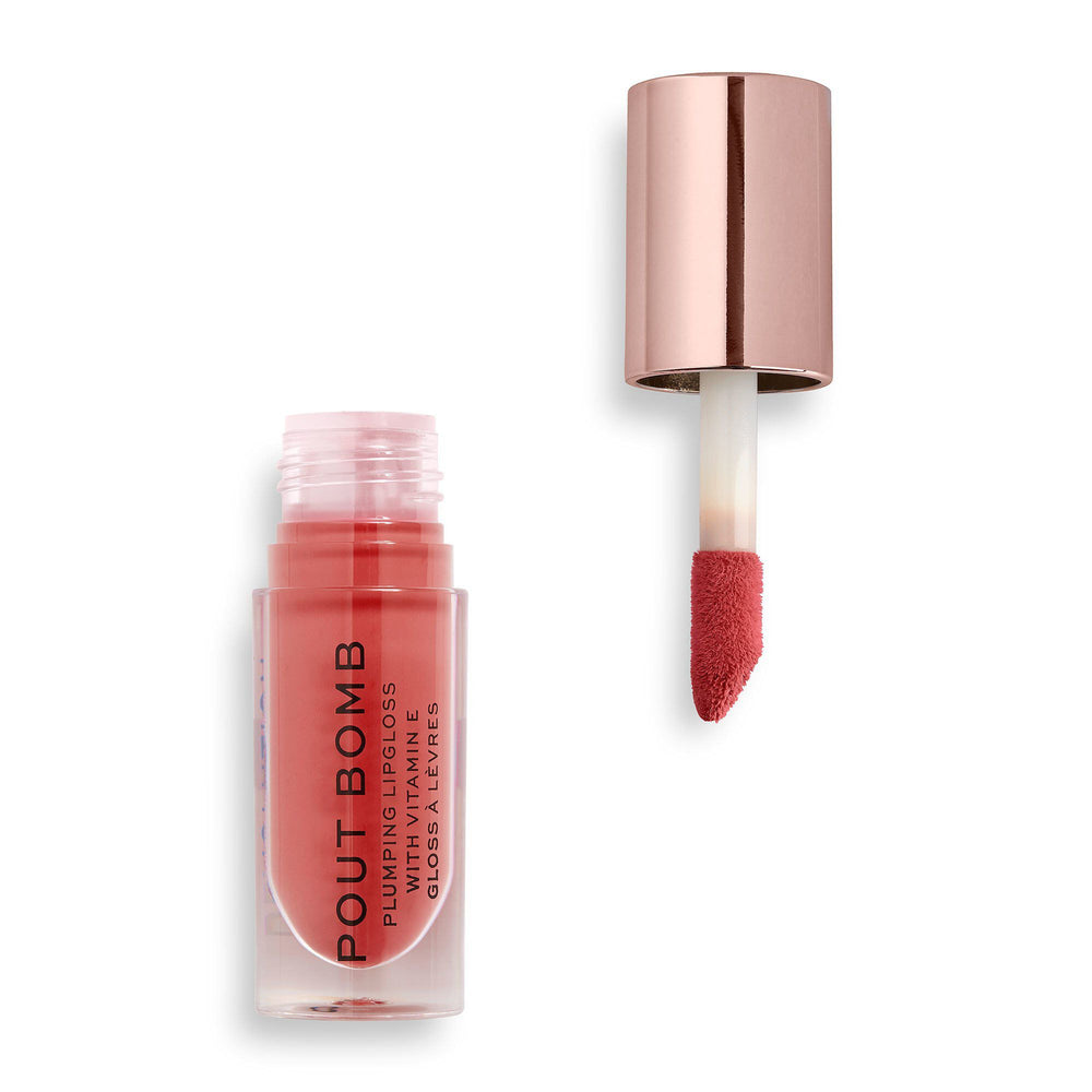 Revolution Pout Bomb Plumping Gloss Peachy Coral 4pc Set + 1 Full Size Product Worth 25% Value Free