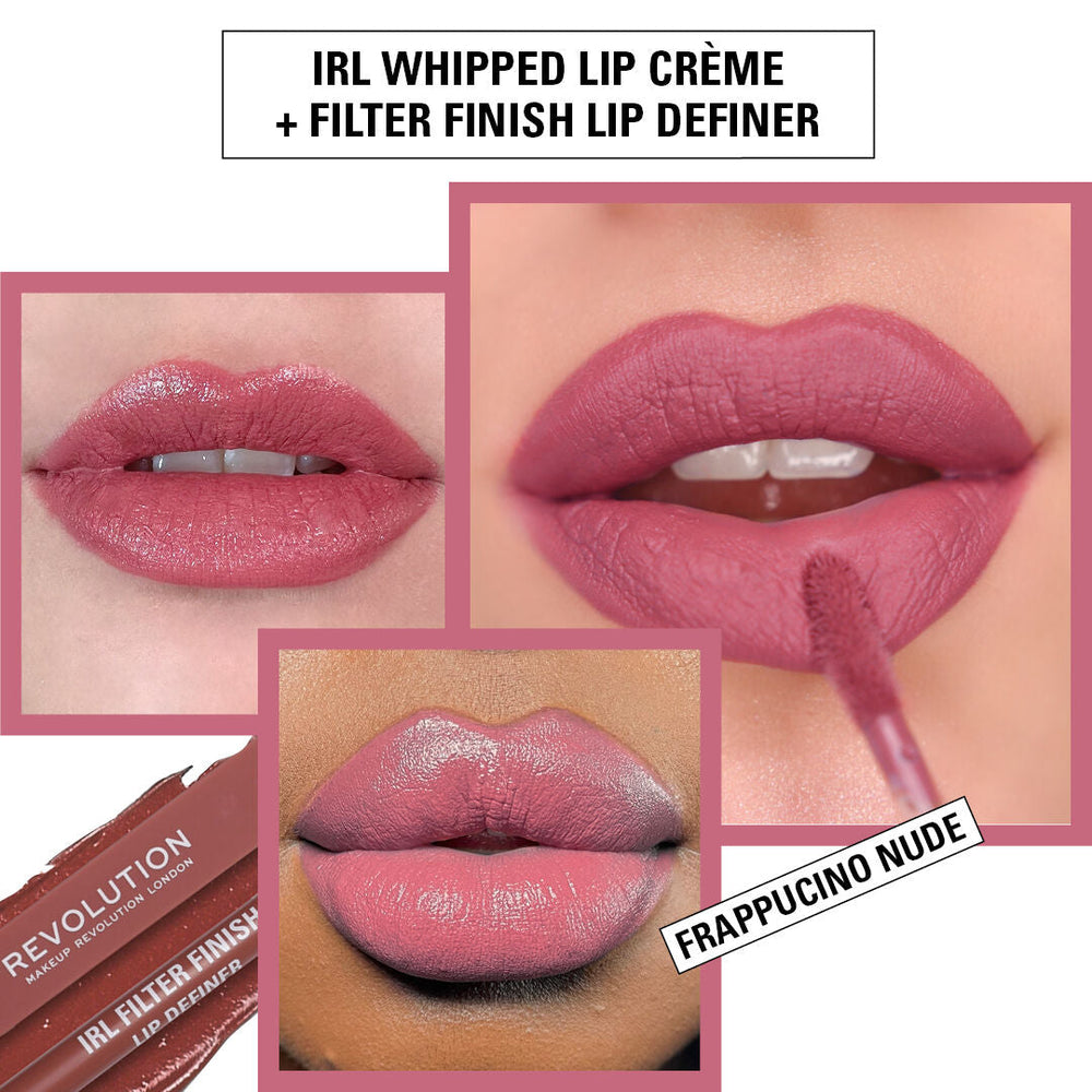 Revolution IRL Whipped Lip Creme Frappuccino Nude 4pc Set + 1 Full Size Product Worth 25% Value Free