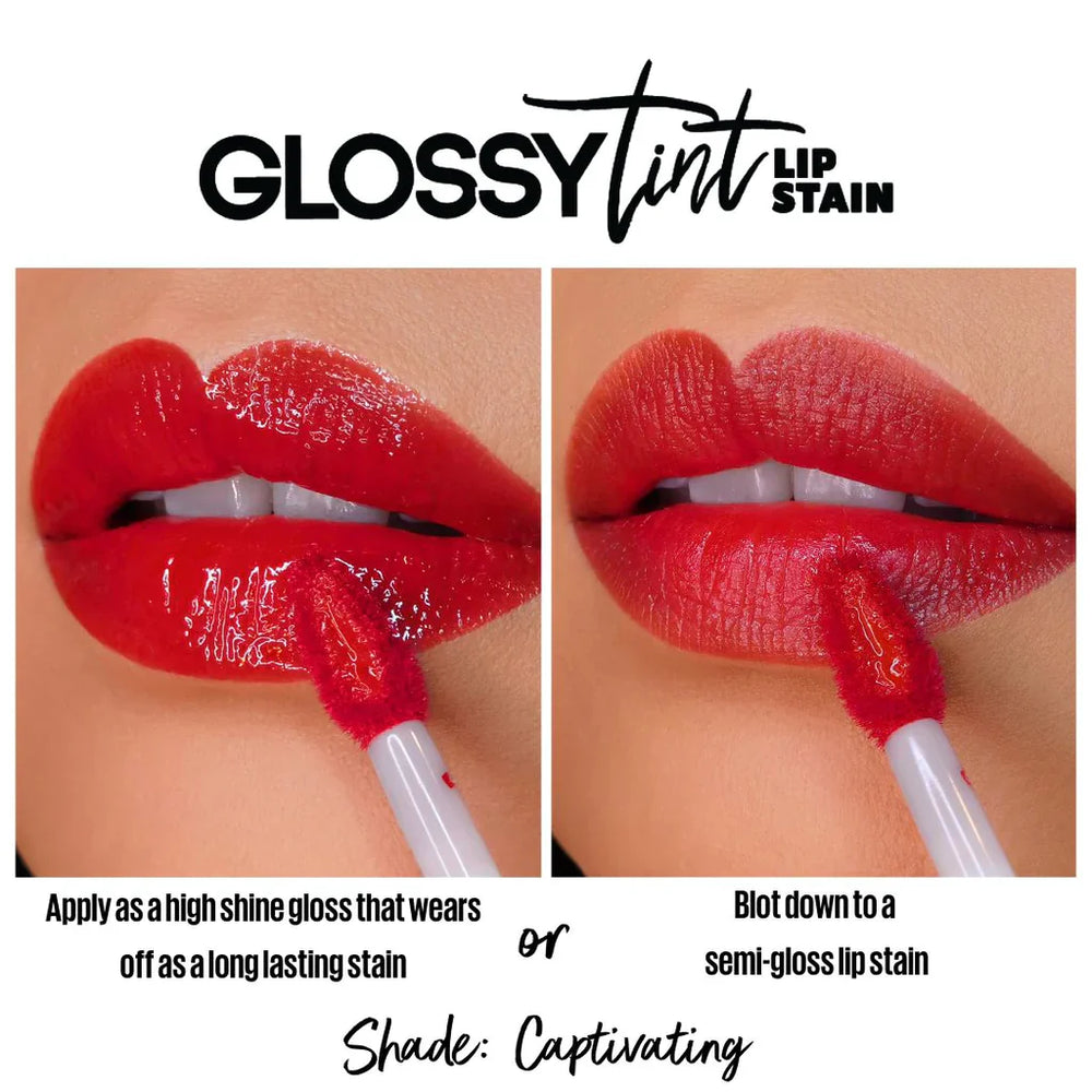 L.A.Girl Glossy Tint Lip Stain-Captivating  4pc Set + 1 Full Size Product Worth 25% Value Free