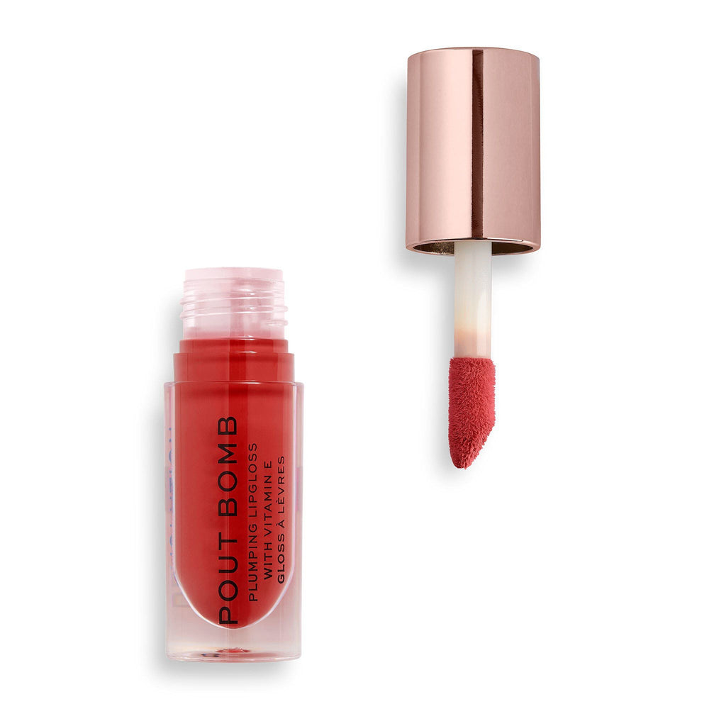 Revolution Pout Bomb Plumping Gloss Juicy Red 4pc Set + 1 Full Size Product Worth 25% Value Free