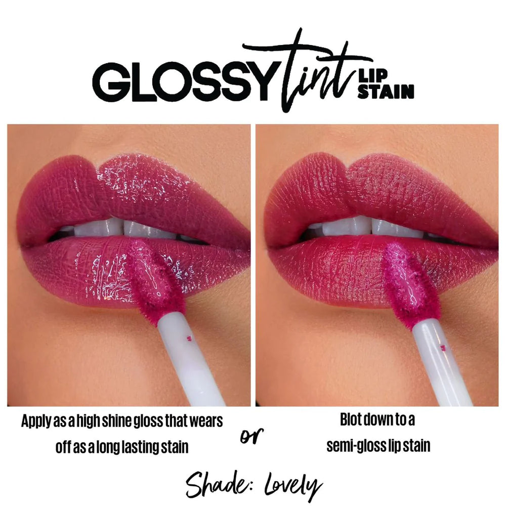 L.A.Girl Glossy Tint Lip Stain-Lovely  4pc Set + 1 Full Size Product Worth 25% Value Free