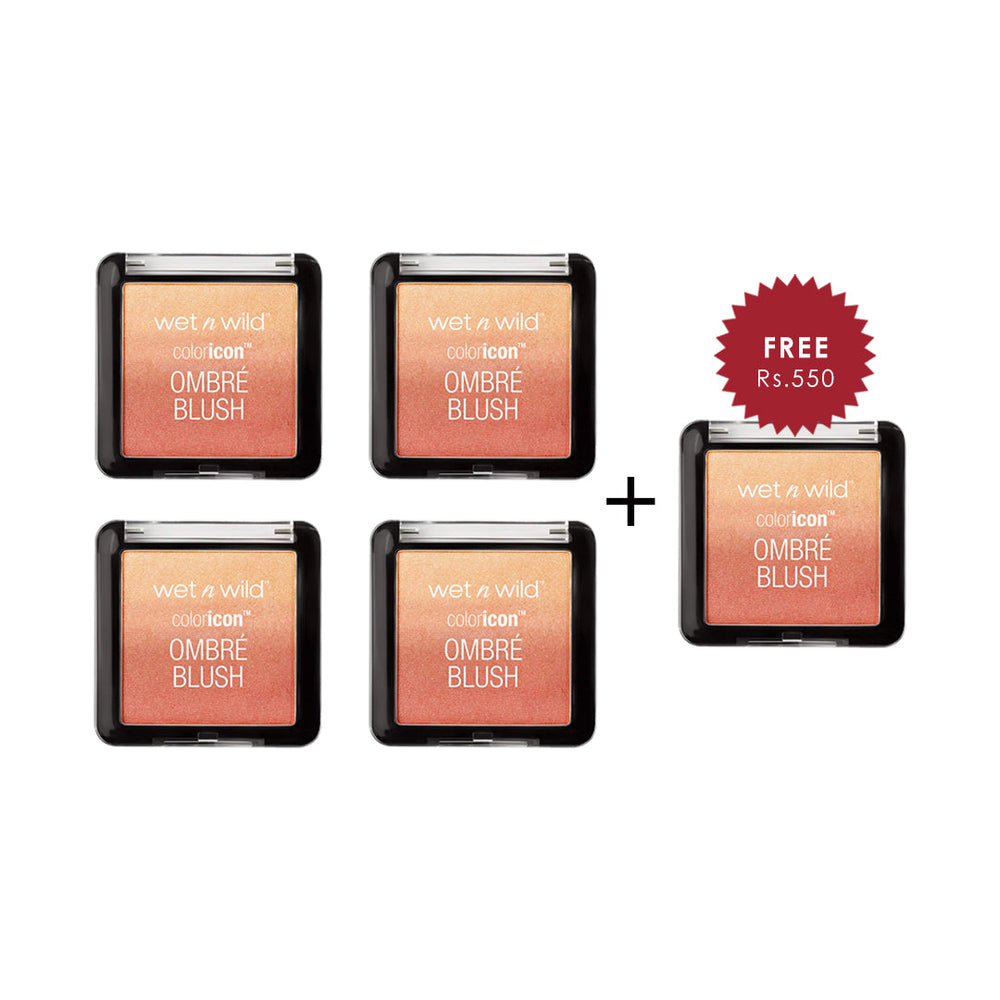 Wet N Wild Color Icon Ombre Blush - Mai Tai Buy You A Drink 4pc Set + 1 Full Size Product Worth 25% Value Free