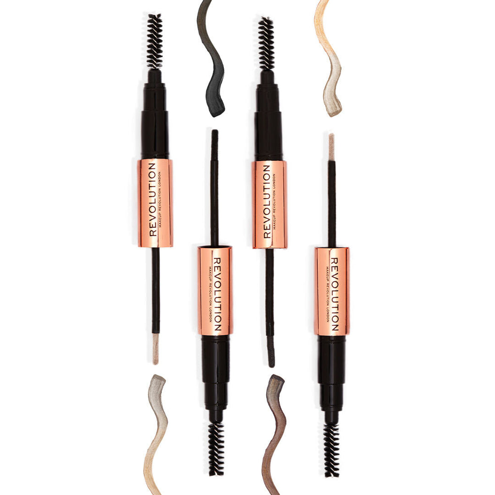 Makeup Revolution Colour Adapt Brow Tint Brown 4pc Set + 1 Full Size Product Worth 25% Value Free