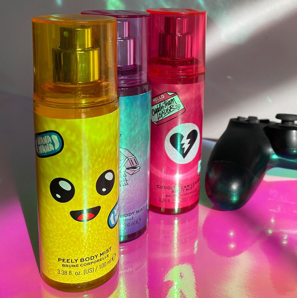 Makeup Revolution X Fortnite Body Mist Cuddle Team Leader 4pc Set + 1 Full Size Product Worth 25% Value Free