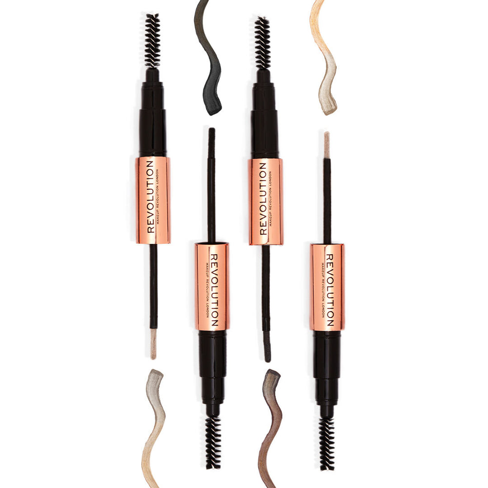 Makeup Revolution Colour Adapt Brow Tint Brown 4pc Set + 1 Full Size Product Worth 25% Value Free