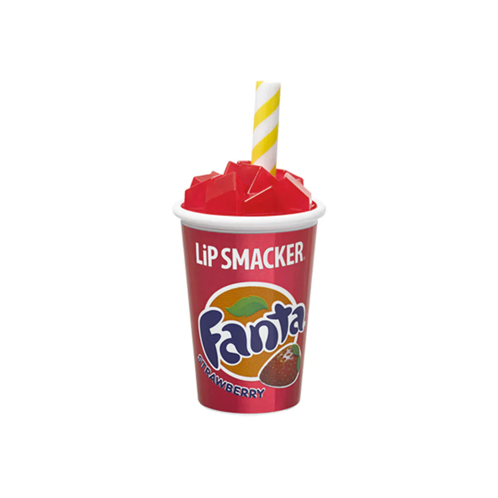 Lip Smacker Fanta Strawberry - Cup Lip Balm 4pc Set + 1 Full Size Product Worth 25% Value Free