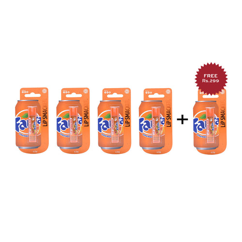 Lip Smacker Fanta Lip Balm Orange 4pc Set + 1 Full Size Product Worth 25% Value Free