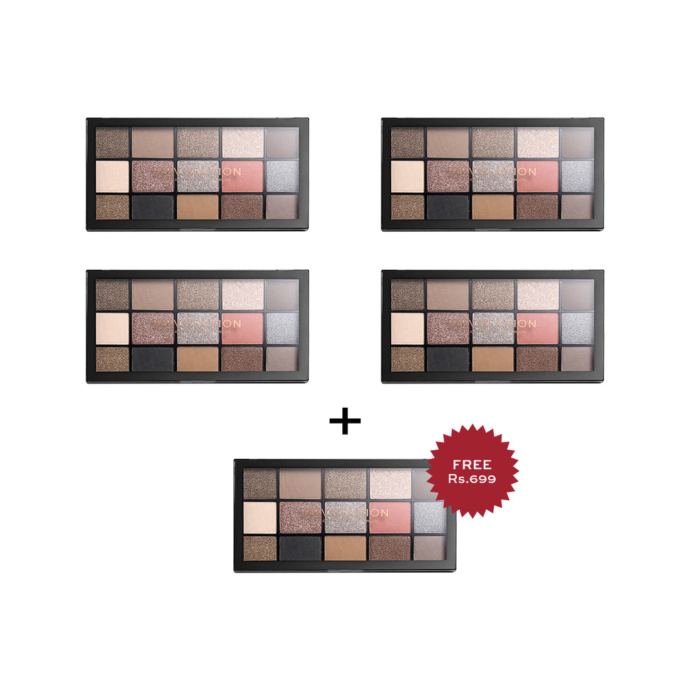 Makeup Revolution Reloaded Hypnotic Eyeshadow Palette 4pc Set + 1 Full Size Product Worth 25% Value Free