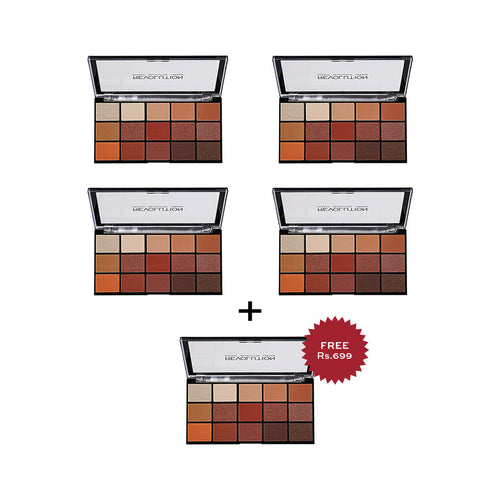 Makeup Revolution Reloaded Palette - Iconic Fever 4pc Set + 1 Full Size Product Worth 25% Value Free