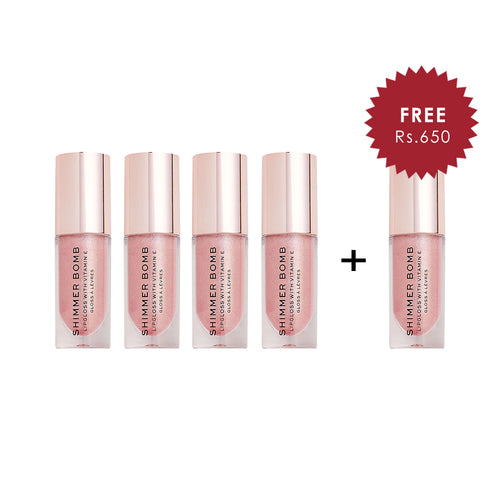Revolution Shimmer Bomb Glimmer Nude 4pc Set + 1 Full Size Product Worth 25% Value Free