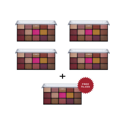 Makeup Revolution Reloaded Eyeshadow Palette Prestige 4pc Set + 1 Full Size Product Worth 25% Value Free