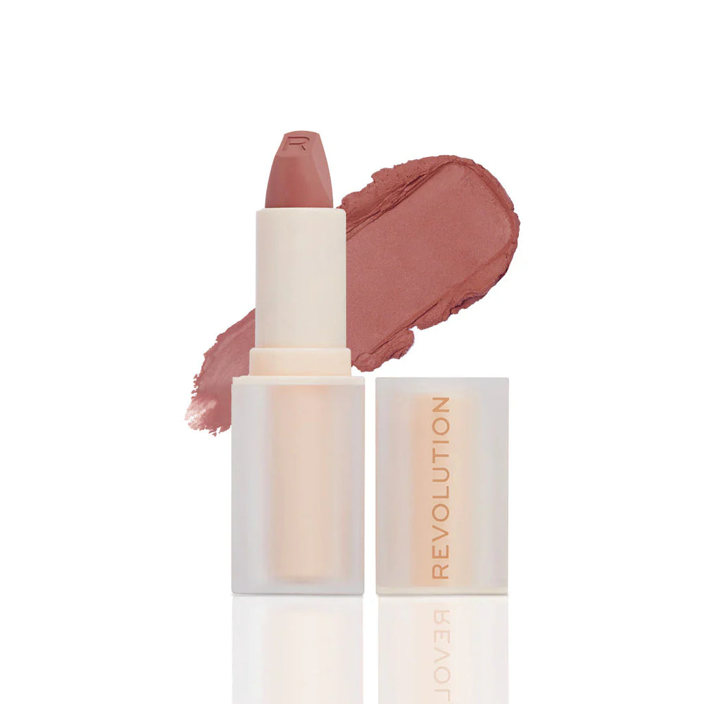 Makeup Revolution Lip Allure Soft Satin Lipstick Brunch Pink Nude 4pc Set + 1 Full Size Product Worth 25% Value Free