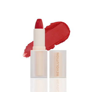 Makeup Revolution Lip Allure Soft Satin Lipstick Vibe Red 4pc Set + 1 Full Size Product Worth 25% Value Free
