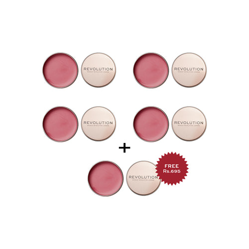 Makeup Revolution Balm Glow Rose Pink 4pc Set + 1 Full Size Product Worth 25% Value Free