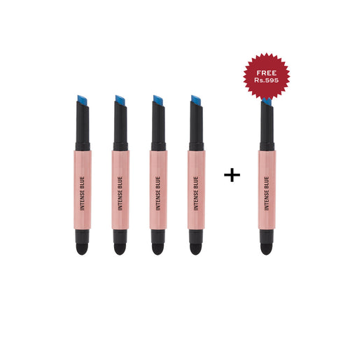 Makeup Revolution Lustre Wand Shadow Stick Intense Blue 4pc Set + 1 Full Size Product Worth 25% Value Free