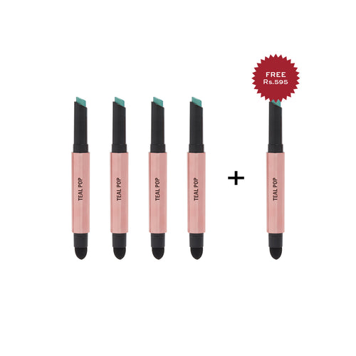 Makeup Revolution Lustre Wand Shadow Stick Teal Pop 4pc Set + 1 Full Size Product Worth 25% Value Free
