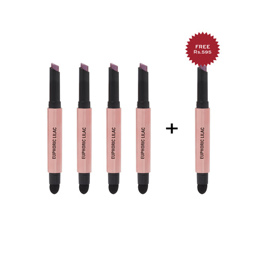 Makeup Revolution Lustre Wand Shadow Stick Euphoric Lilac 4pc Set + 1 Full Size Product Worth 25% Value Free