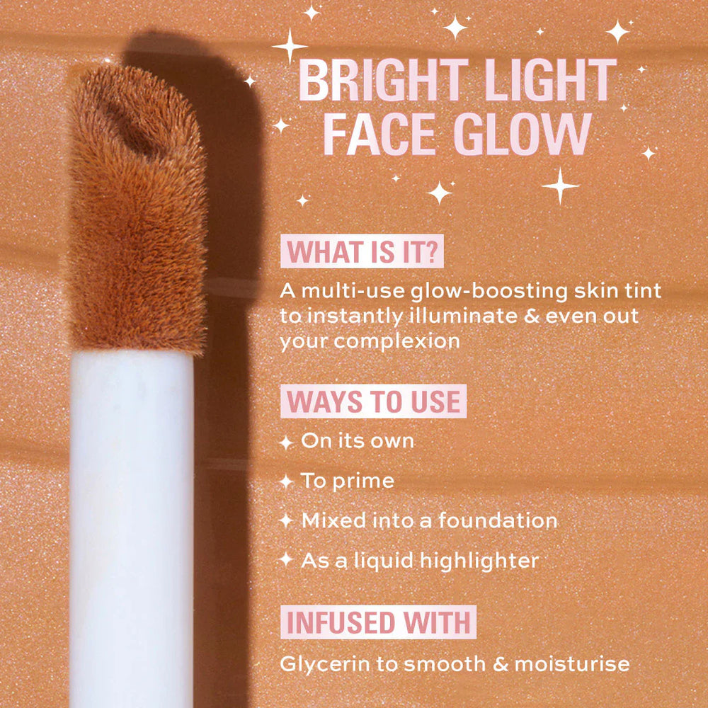 Makeup Revolution Bright Light Face Glow Lustre Medium Light 4pc Set + 1 Full Size Product Worth 25% Value Free