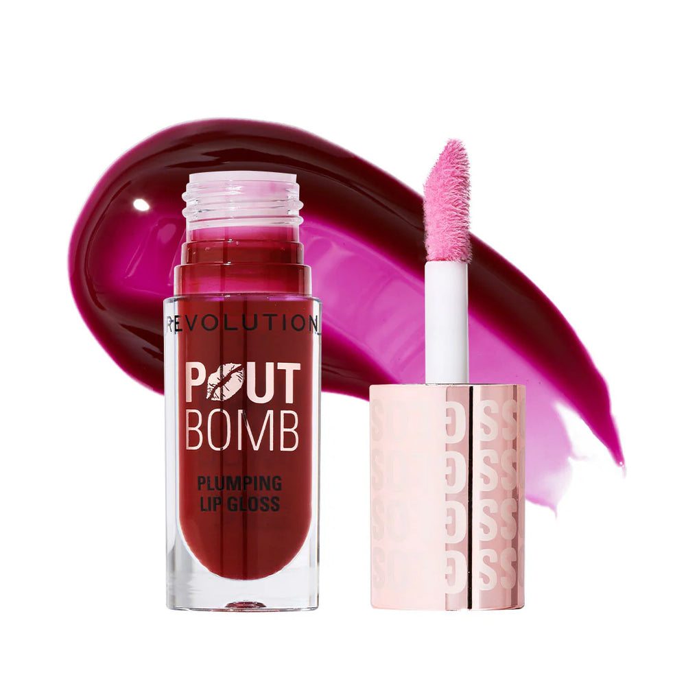 Revolution Pout Bomb Plumping Jelly Berry Mauve 4pc Set + 1 Full Size Product Worth 25% Value Free