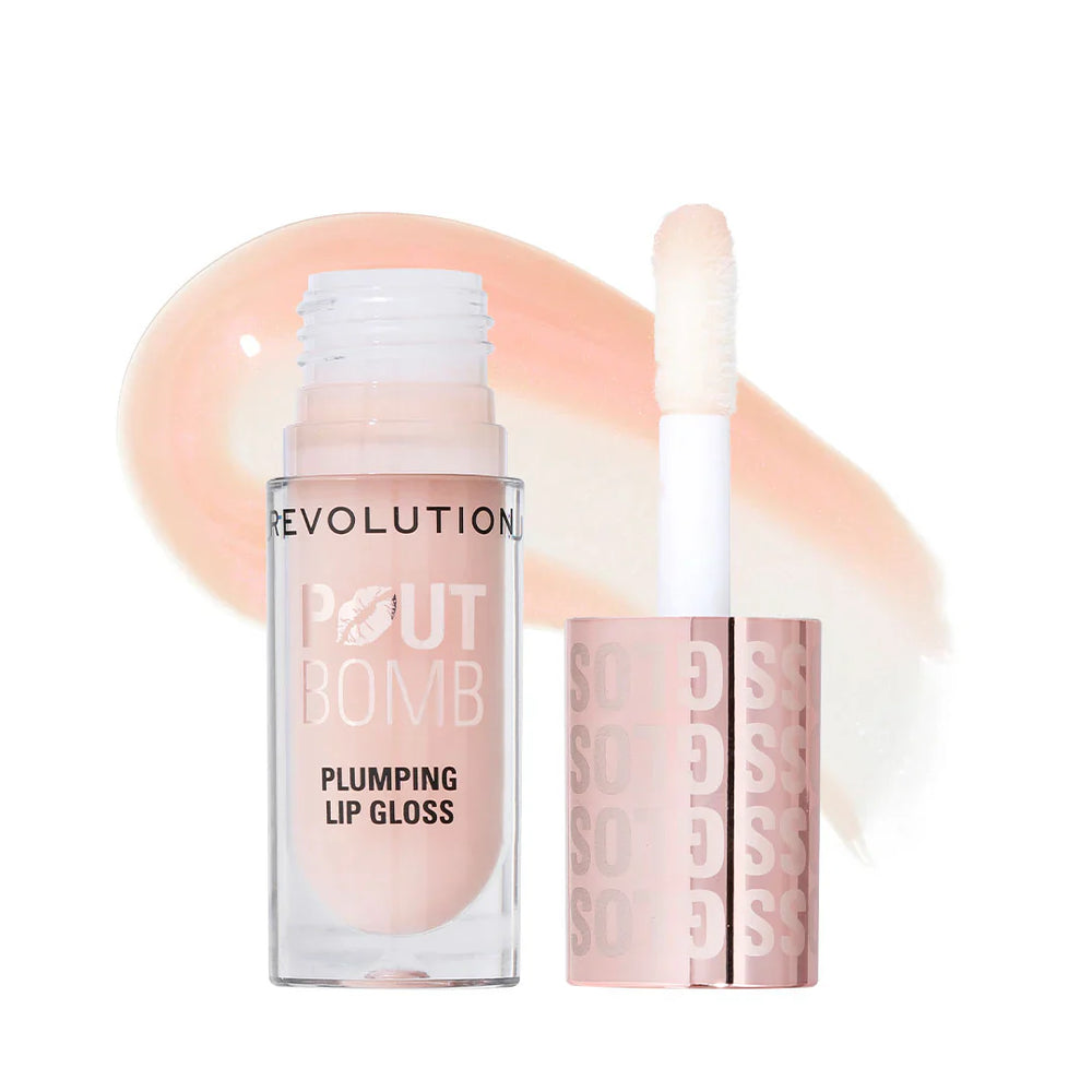 Revolution Pout Bomb Plumping Milky Sheer Holo 4pc Set + 1 Full Size Product Worth 25% Value Free