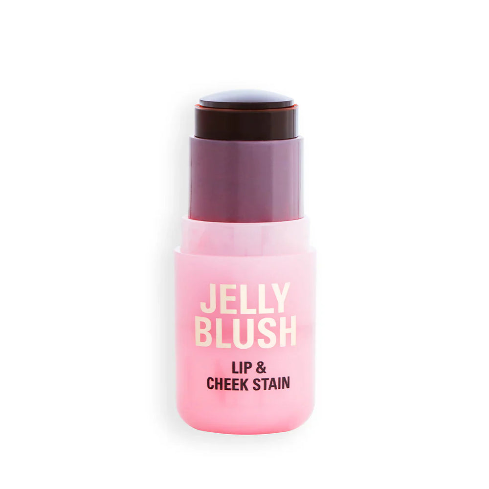 Revolution Jelly Blush Stick Lip and Cheek Stain Peach Orange 4pc Set + 1 Full Size Product Worth 25% Value Free