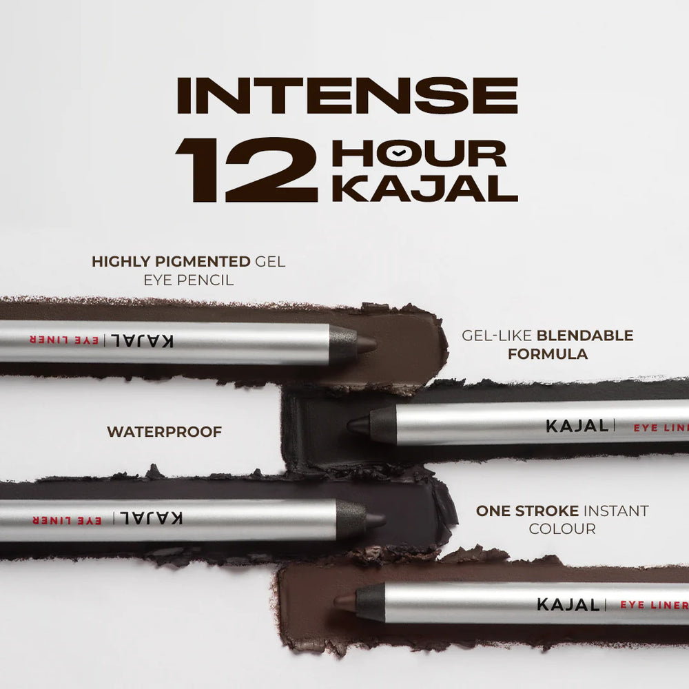 LN Pro Kajal Eye Liner Brown-102 4pc Set + 1 Full Size Product Worth 25% Value Free