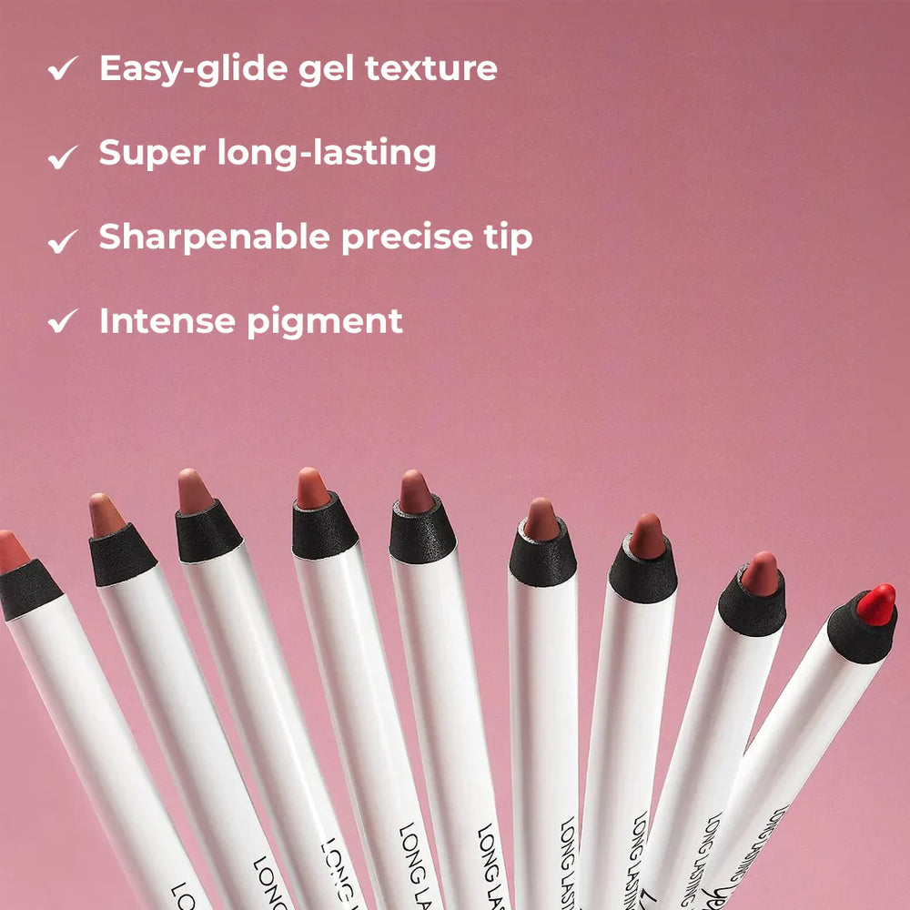 Lamel Long Lasting Gel Lip Liner №404-Berry 4pc Set + 1 Full Size Product Worth 25% Value Free