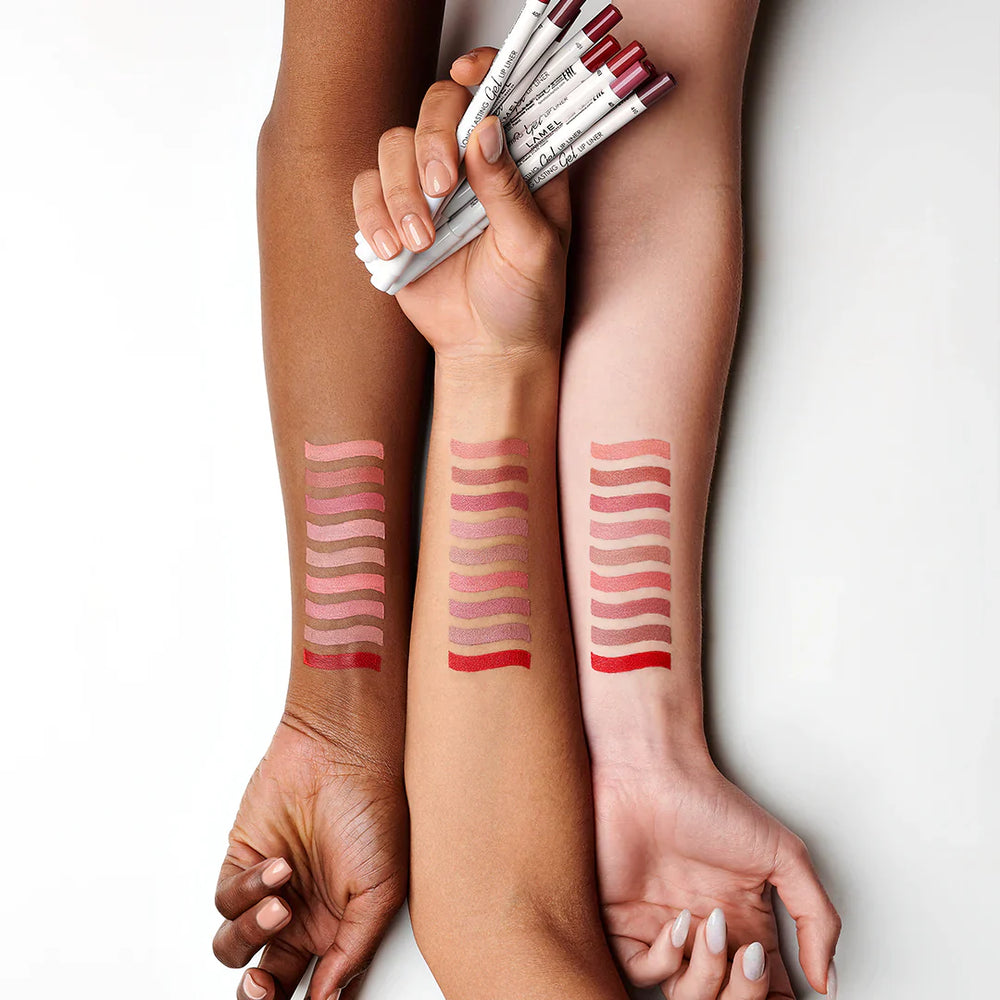 Lamel Long Lasting Gel Lip Liner №404-Berry 4pc Set + 1 Full Size Product Worth 25% Value Free