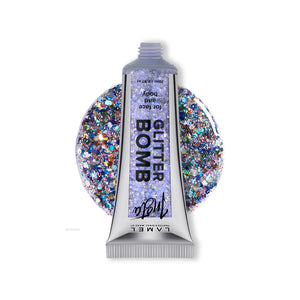 Lamel Insta Glitter Bomb №401-Blue-Silver 4pc Set + 1 Full Size Product Worth 25% Value Free