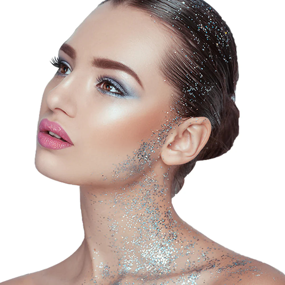 Lamel Insta Glitter Bomb №401-Blue-Silver 4pc Set + 1 Full Size Product Worth 25% Value Free