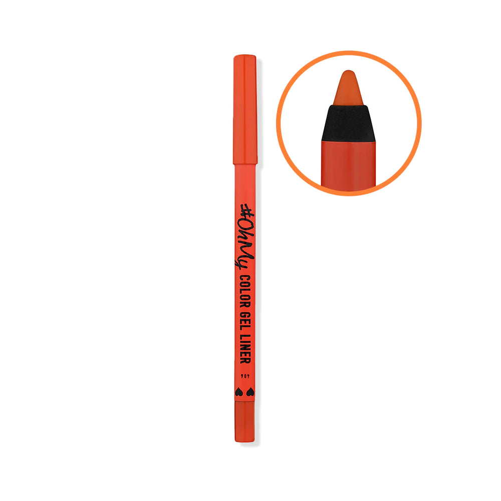 Lamel Long Lasting Oh My Color Gel Eye Liner №406-Orange 4pc Set + 1 Full Size Product Worth 25% Value Free