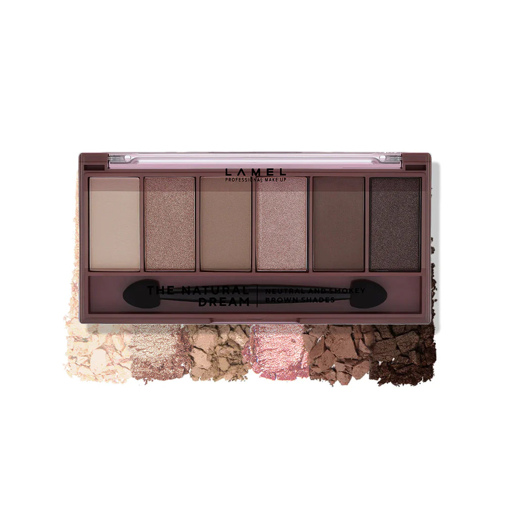 Lamel The Natural Dream Eyeshadow Palette №403-Smoky Nude 4pc Set + 1 Full Size Product Worth 25% Value Free