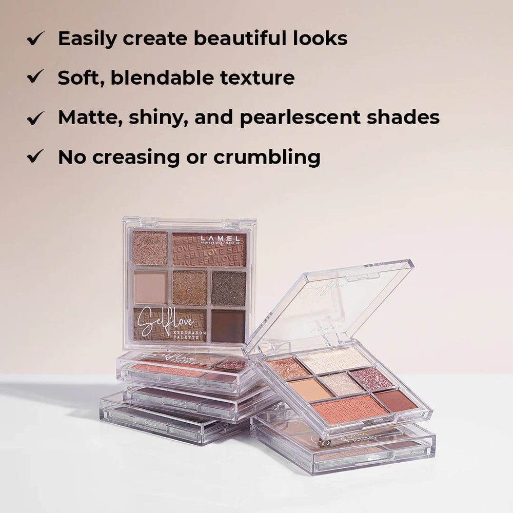 Lamel Selflove Eyeshadow Palette №401 4pc Set + 1 Full Size Product Worth 25% Value Free