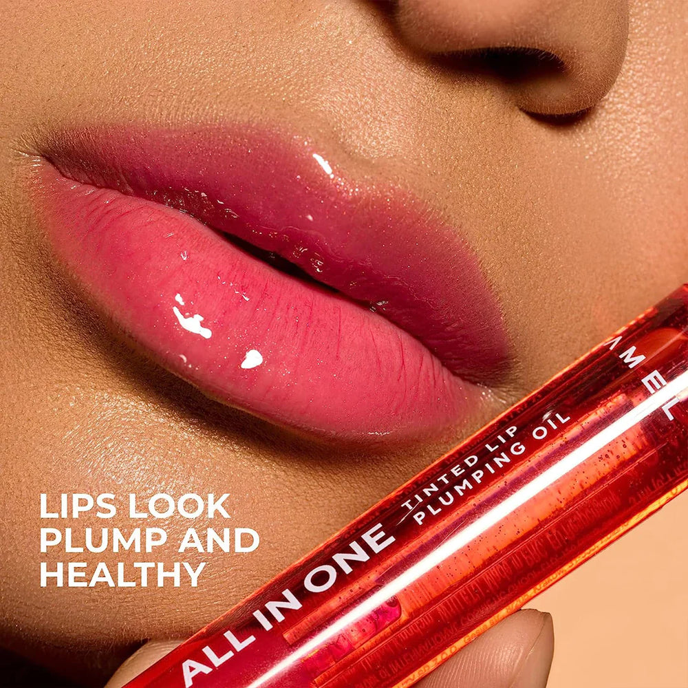 Lamel All In One Lip Tinted Plumping Oil №401-Peachy 4pc Set + 1 Full Size Product Worth 25% Value Free