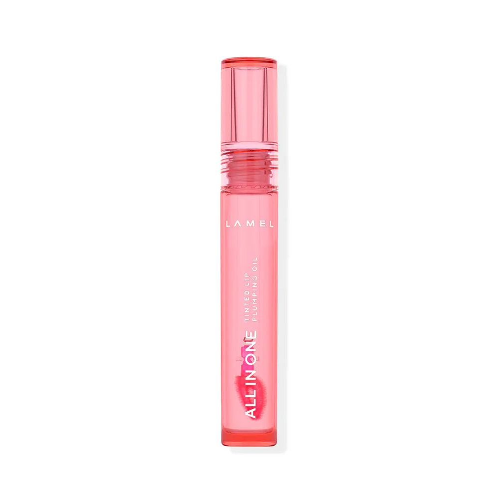 Lamel All In One Lip Tinted Plumping Oil №401-Peachy 4pc Set + 1 Full Size Product Worth 25% Value Free