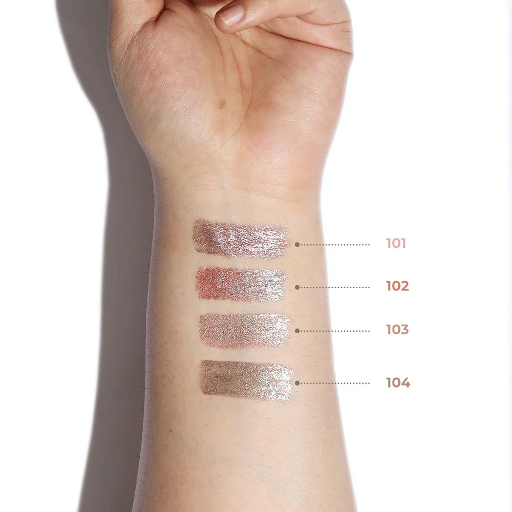 LN Pro Сrystal Shine Eyeshadow Shimmer Beige 101 4pc Set + 1 Full Size Product Worth 25% Value Free