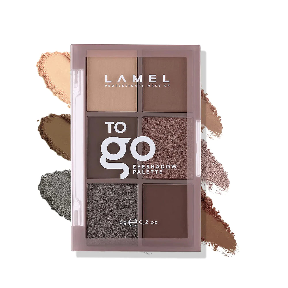 Lamel To Go Eyeshadow Palette №402  Warm Nude 4pc Set + 1 Full Size Product Worth 25% Value Free