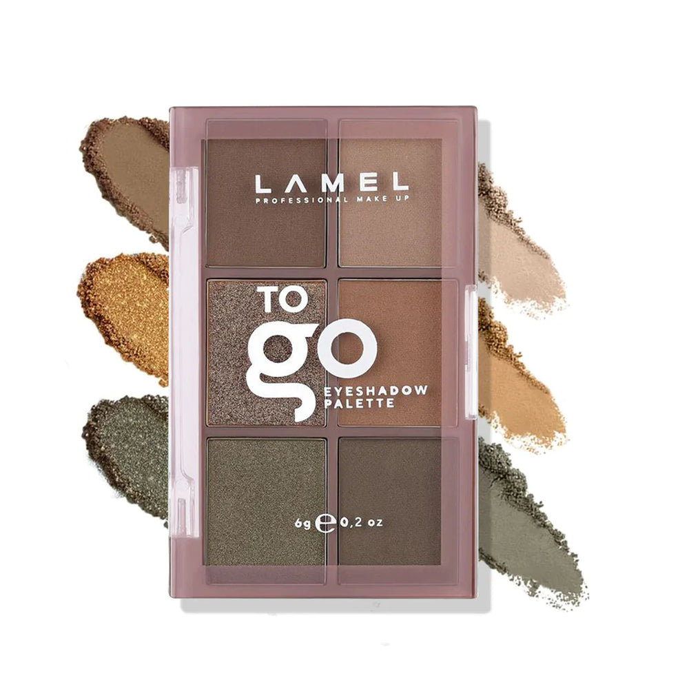 Lamel To Go Eyeshadow Palette №403 Cold Brown 4pc Set + 1 Full Size Product Worth 25% Value Free