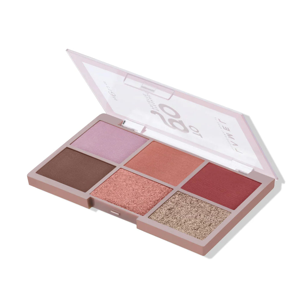 Lamel To Go Eyeshadow Palette №404  Burgundy 4pc Set + 1 Full Size Product Worth 25% Value Free