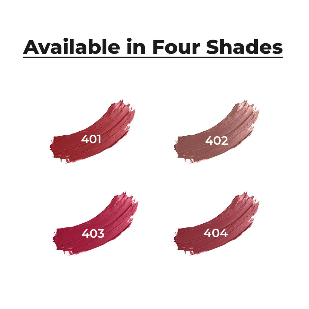 Lamel Powder Drop Matte Lipstick 401 Cold Beige 4pc Set + 1 Full Size Product Worth 25% Value Free